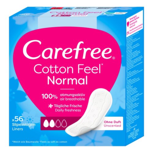 Carefree Cotton Unscented Panty Liners (56 Piece)