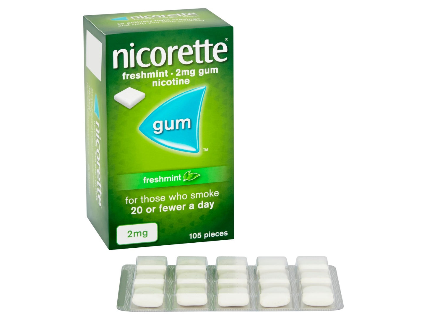 Nicorette Gum 2mg 105 Pieces