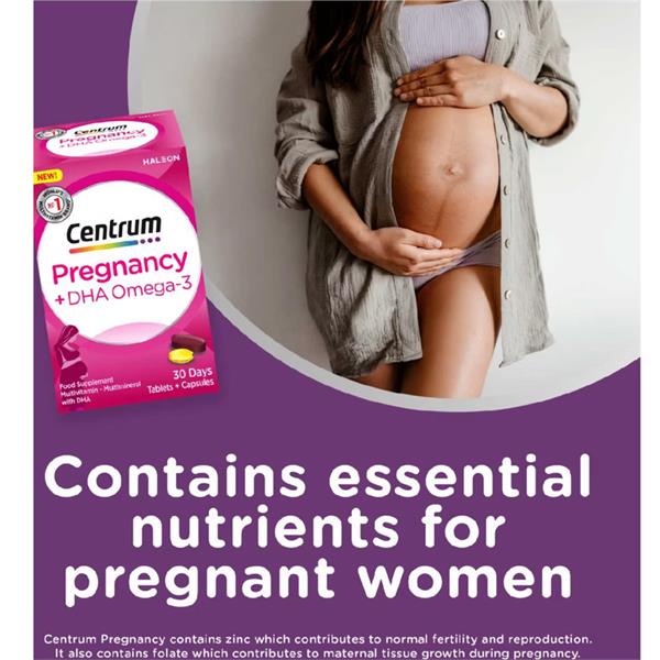 Centrum Pregnancy Multivitamin + DHA Omega3 30Days