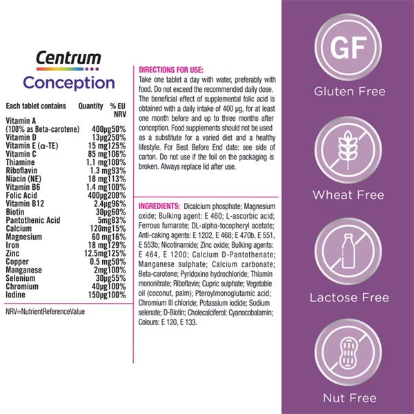 Centrum Conception Multivitamin 30 Tablets