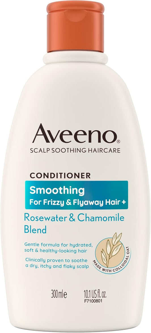 Aveeno Smoothing Rosewater and Chamomile Scalp Soothing Conditioner for Frizzy Hair