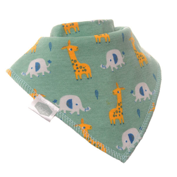 Ziggle Bandana Bib Elephant & Giraffe