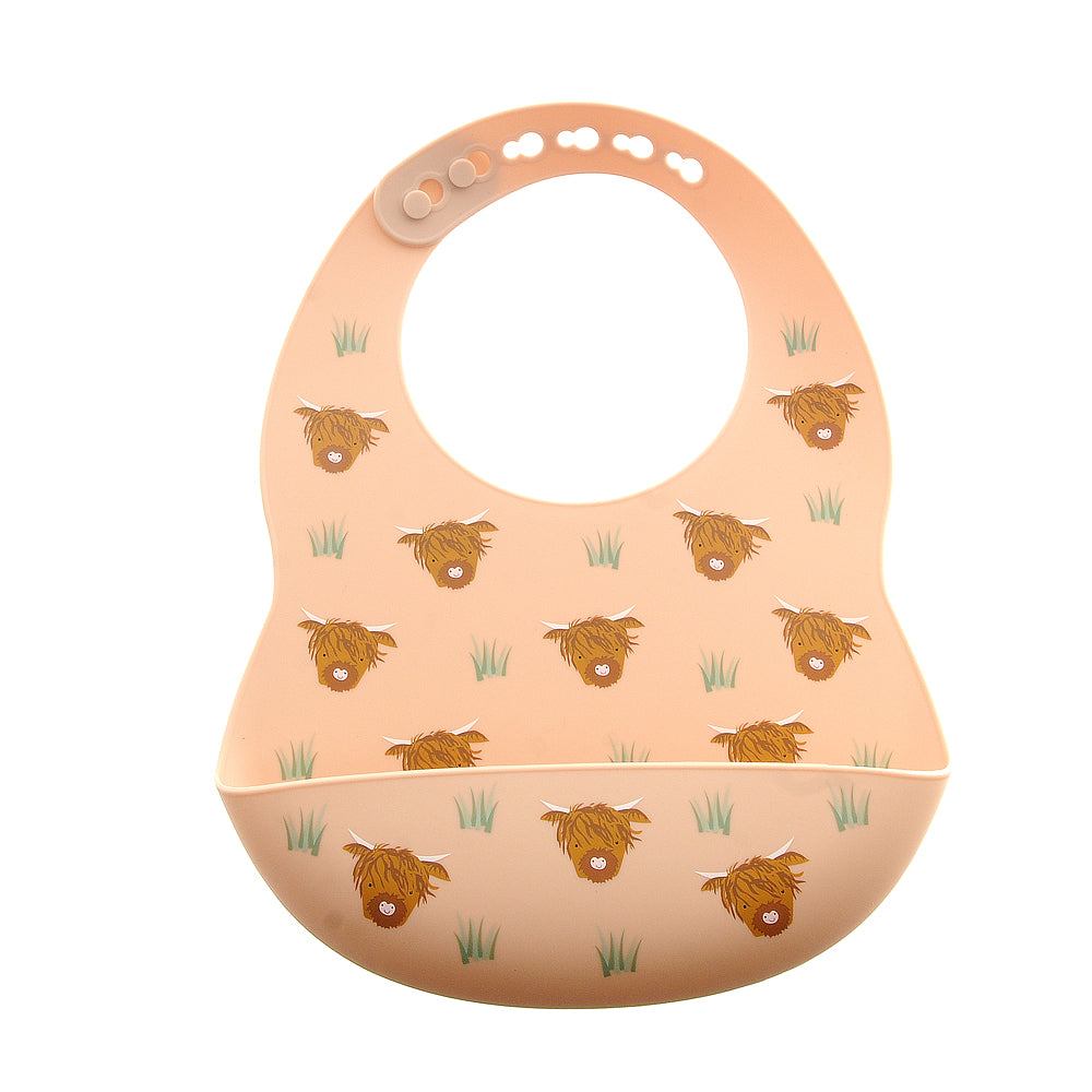 Ziggle Silicone Bib Highland Cow