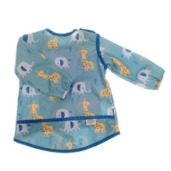 Ziggle Coverall Feeding Bib Giraffe & Elephant