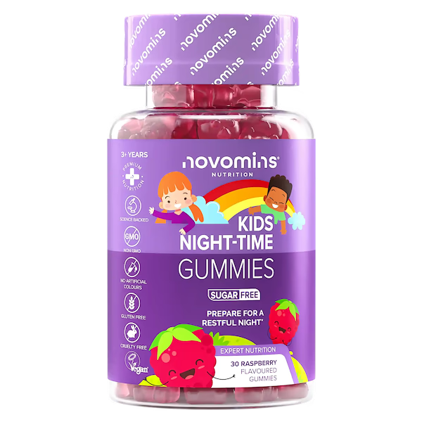 Novomins Kids Night-time Gummies 30 Raspberry Flavour