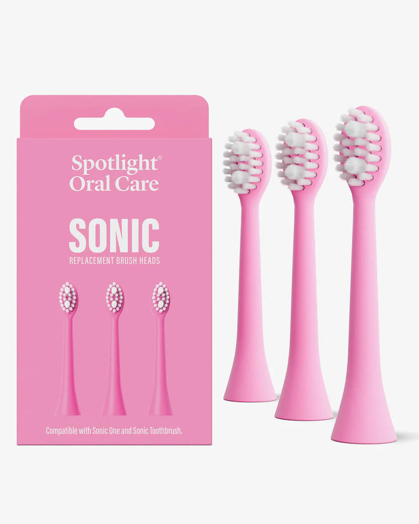 Spotlight Oral Care Sonic Replacement Brush Heads Pink