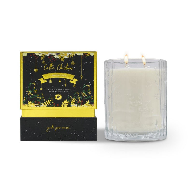 Celtic Candles Christmas Gold 2 Wick Candle
