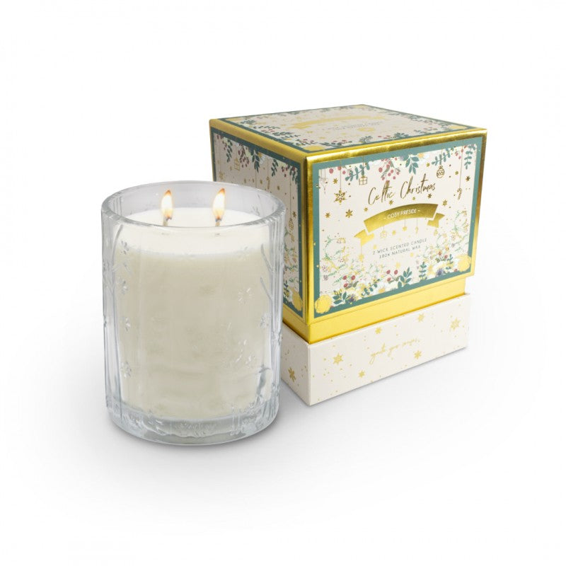 Celtic Candles Christmas Cosy Fireside 2 Wick Candle