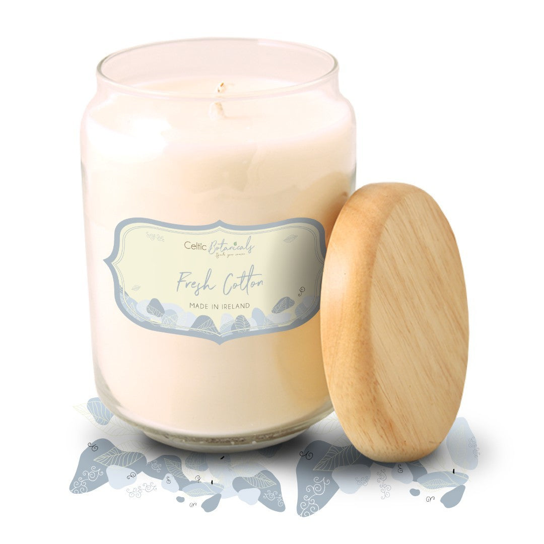 Celtic Candles Large Pop Jar Fresh Cotton