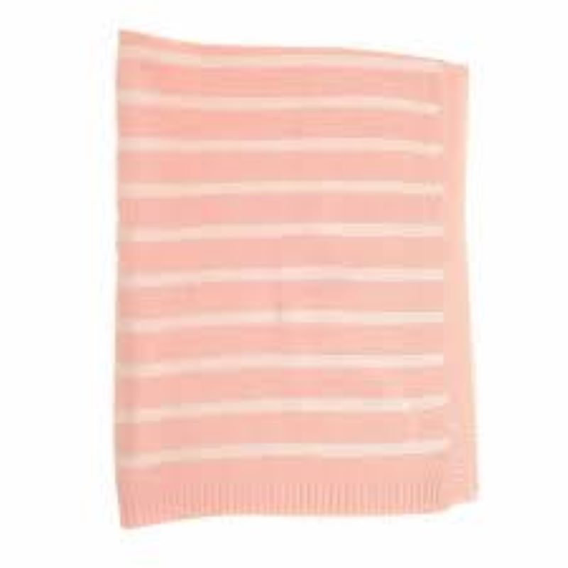 Ziggle Pink/White Stripped Blanket
