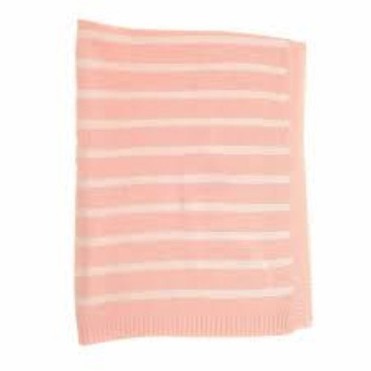 Ziggle Pink/White Stripped Blanket