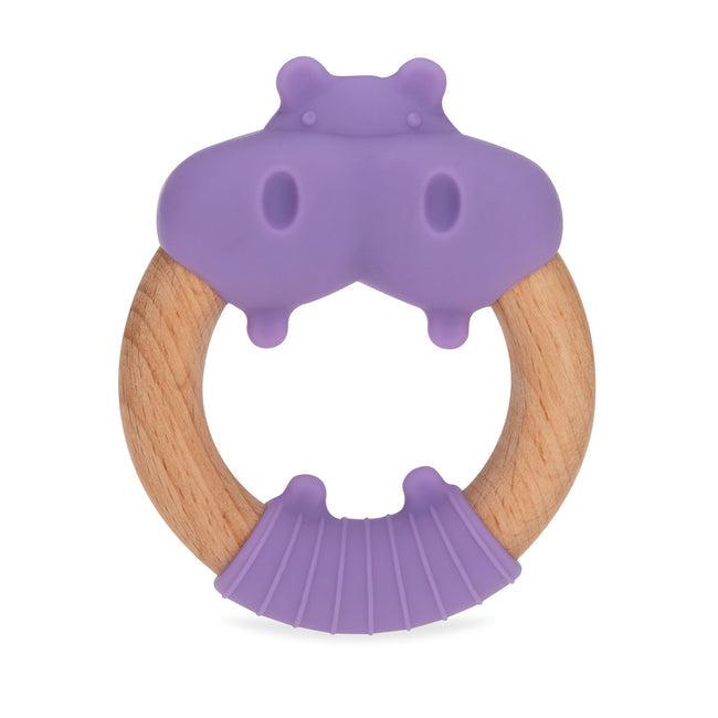 Nuby Wood And Silicone Natural Teether