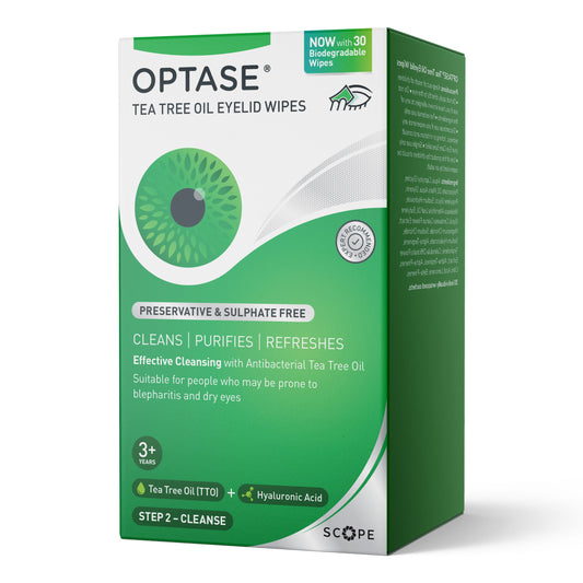 Optase Tee Tree Oil Eyelid Wipes 30 Pack