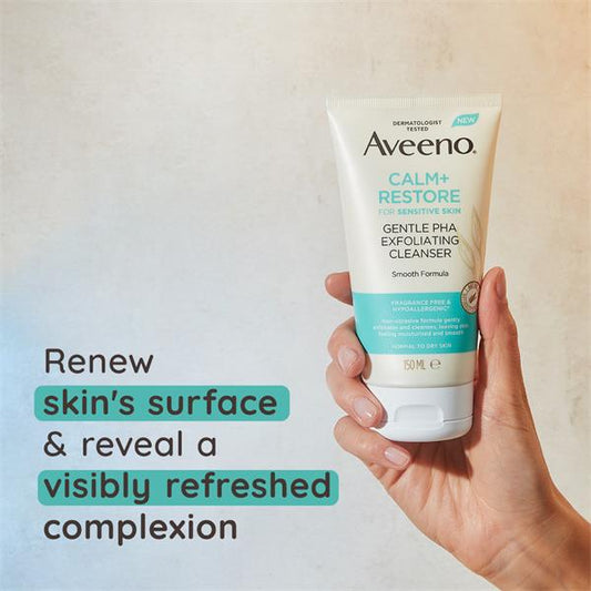 AveenoCalm+ Restore Gentle PHA Exfoliating Cleanser 150ML