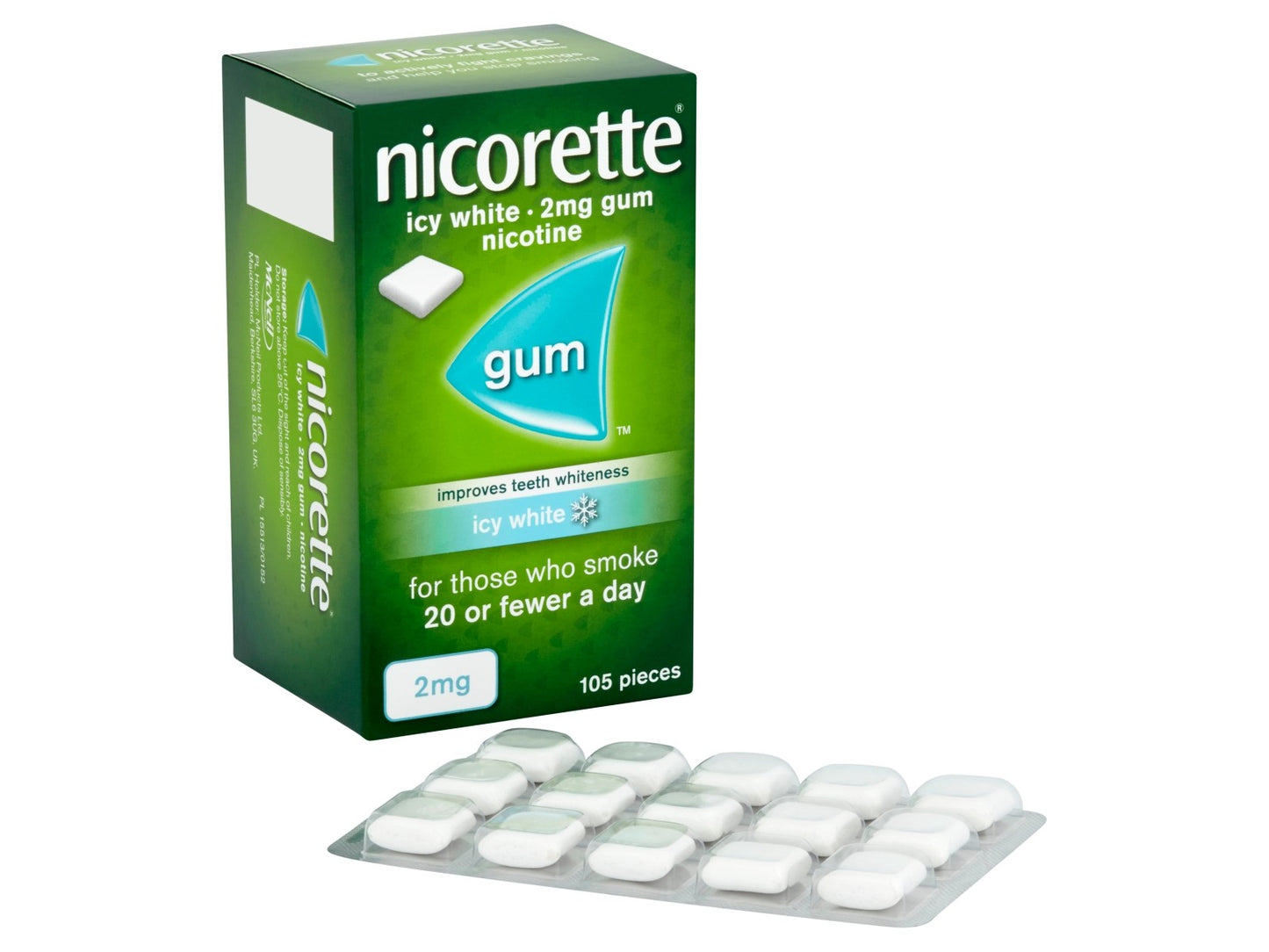 Nicorette Gum 2mg 105 Pieces