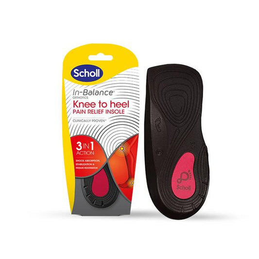 Scholl In Balance Knee To Heel Pain Relief Insole Size 9-11