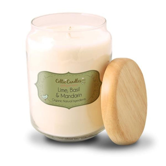 Celtic Candles Large Pop Jar Lime, Basil & Mandarin