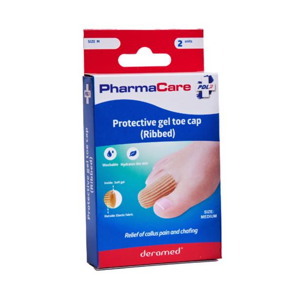 Pharmacare Protective Gel Toe Cap (Ribbed) Medium