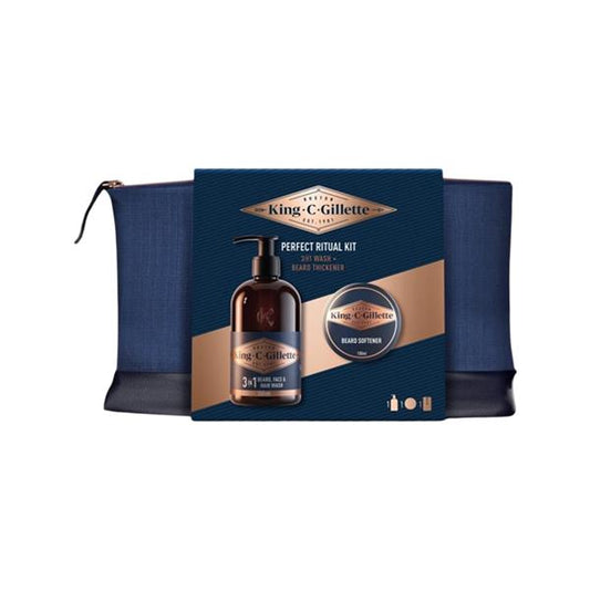 King C Gillette Perfect beard Regimen Kit With Washbag
