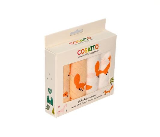 Cosatto Mr Fox washcloths