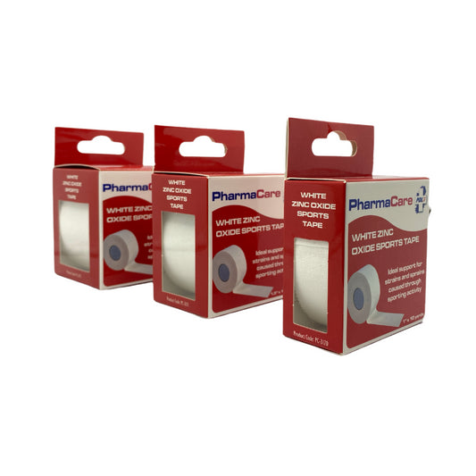Pharmacare white zinc oxide sports tape