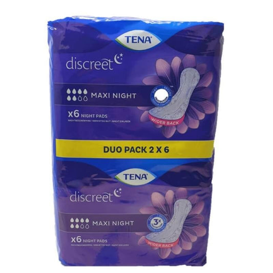 Tena Discreet Maxi Night Duo Pack 2 x 6