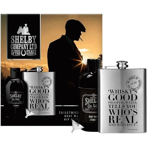 Peaky Blinders 250ml Body Wash & Hip Flask with Funnel