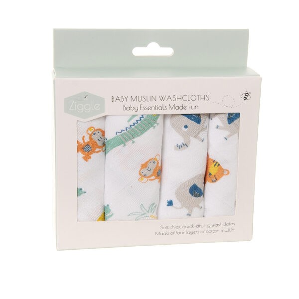 Savanna Animals Muslin Washcloths