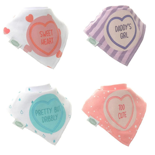 Bandana Dribble Bibs Sweet Hearts
