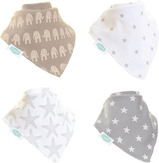 Bandana Dribble Bibs Grey & White