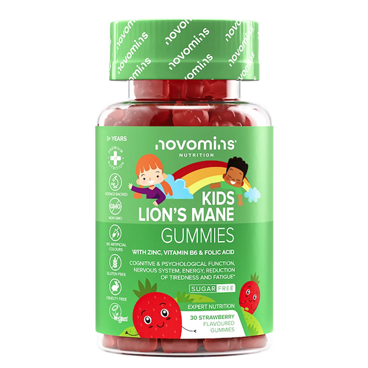 Novomins Kids Lion's Mane Gummies 30 Strawberry Flavour