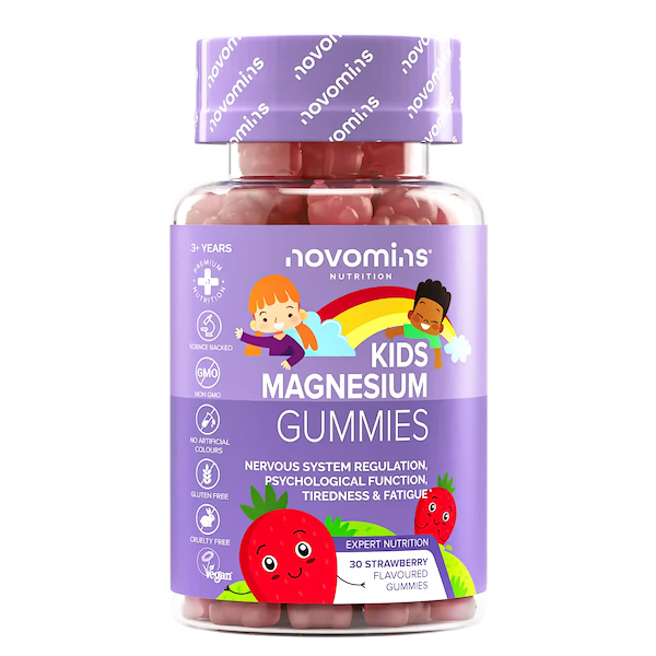 Novomins Kids Magnesium  30 Strawberry Flavour Gummies