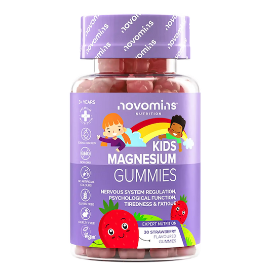 Novomins Kids Magnesium  30 Strawberry Flavour Gummies