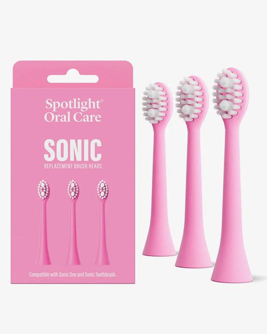 Spotlight Oral Care Sonic  Replacement Brush Heads Pink