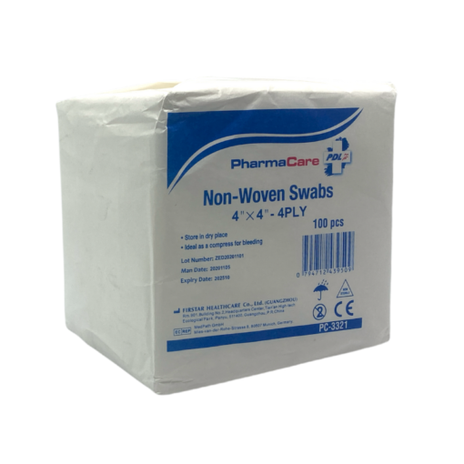 Pharmacare Non Woven Swabs 4"x"4 100pcs