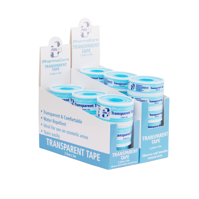 Pharmacare Transparent Tape 1.25 x 5m