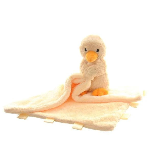 Duck Velour Plush Comforter Blanket - Yellow & Orange - Ziggle