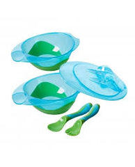 Nuby Feeding Bowls With Travel Lid And Cutlery