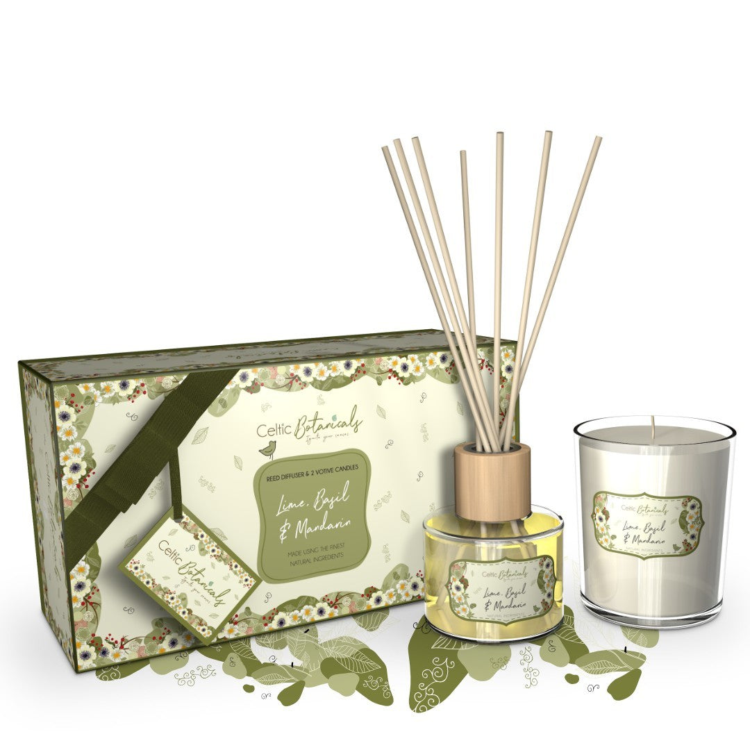 Celtic Candles Mini Gift Set Lime,Basil & Mandarin
