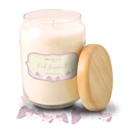Celtic Candles Large Pop Jar Pink Grapefruit